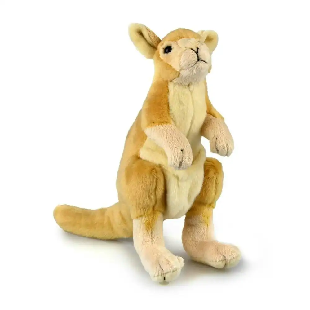 Korimco 20cm Standing Kangaroo Kids Animal Soft Plush Stuffed Toy Brown 3y+