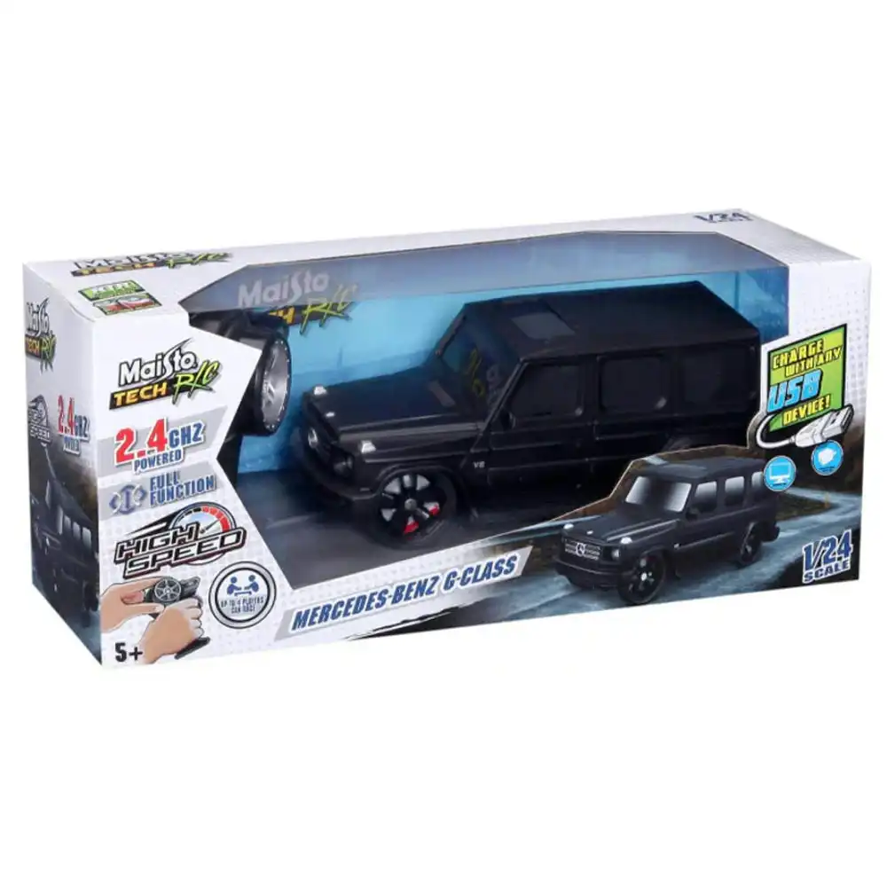 Maisto Tech RC Toy 1:24 Premium Mercedes Benz G 2.4Ghz/USB w/ Remote Kids 5y+
