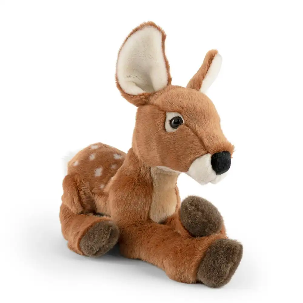Living Nature 30cm Lying Deer Fawn Animal Plush Cuddly Doll Kids Stuffed Toy 0m+