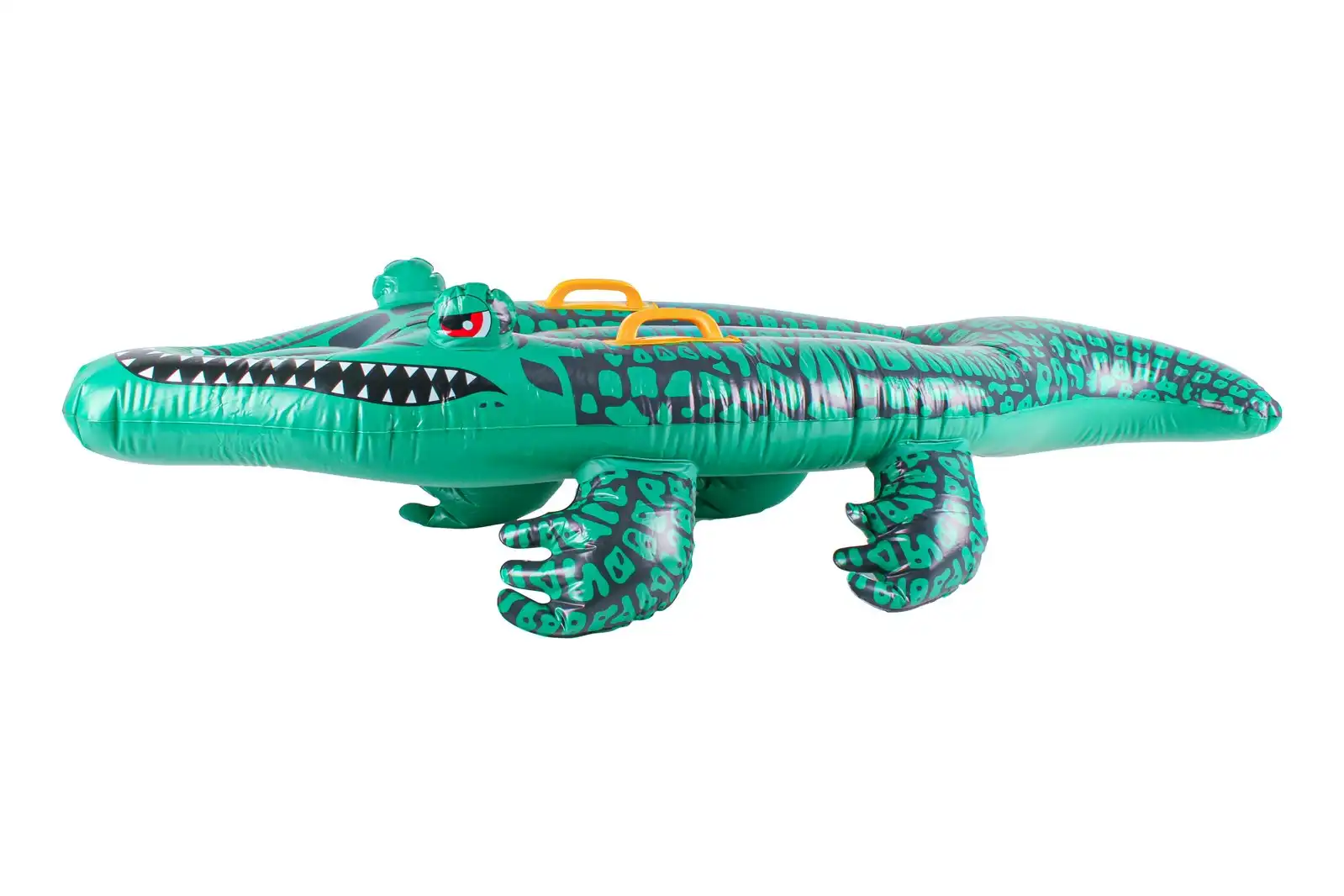 Airtime 143x48cm Inflatable Crocodile w/ Handles Pool/Beach Floating Toy Green