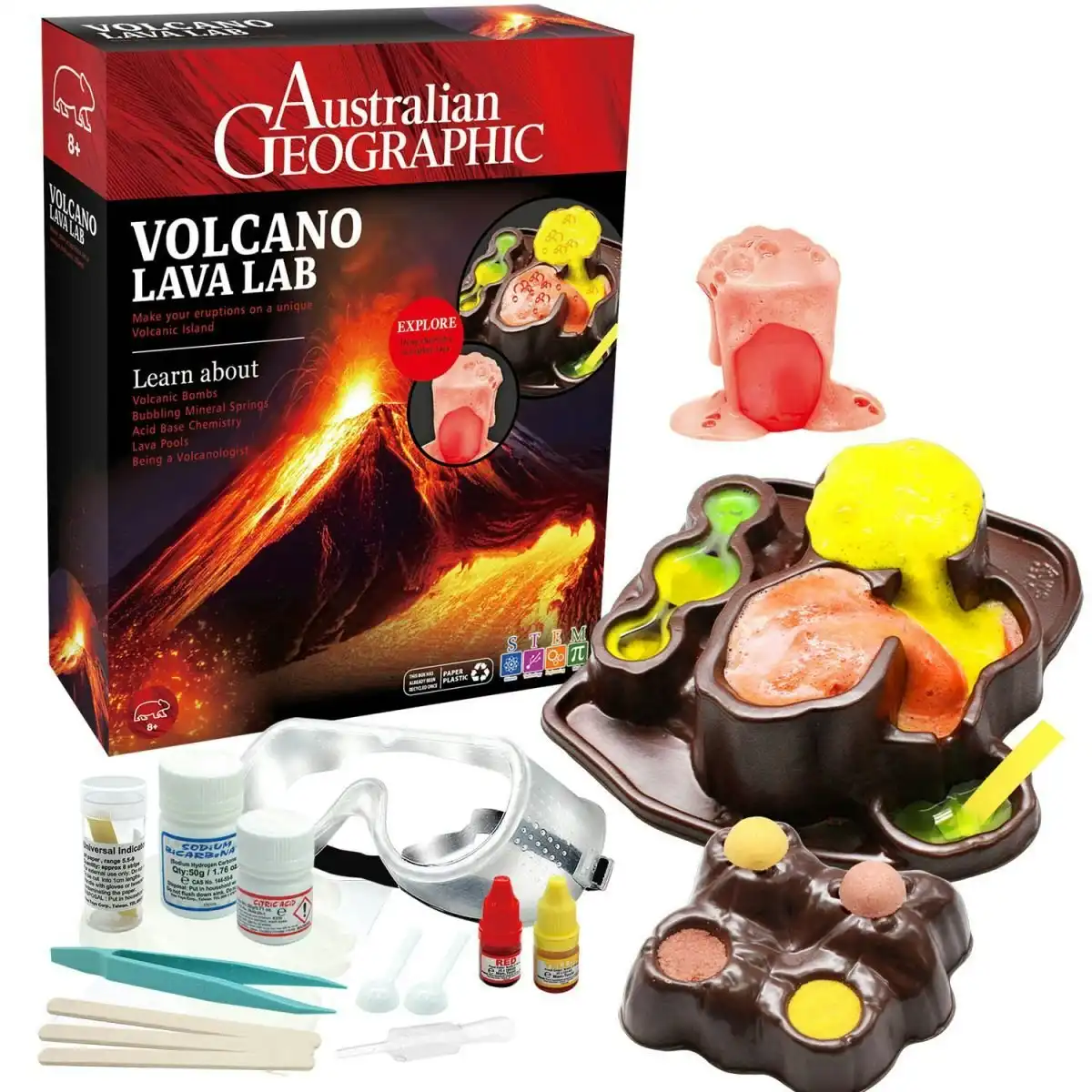 Australian Geographic Volcano Lava Lab Learning/Educational/Activity Kids 8+