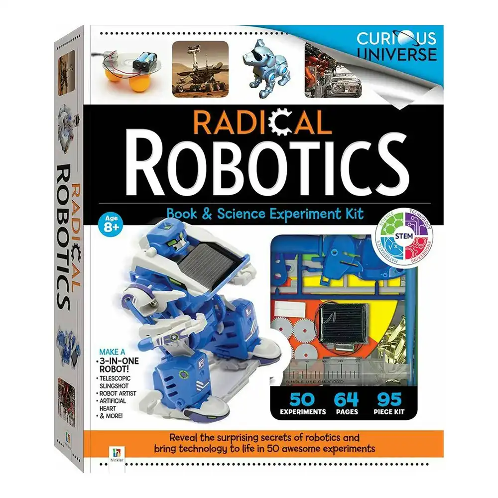 Curious Universe Radical Robotics Book And Science Kit Experiment Kids 8y+