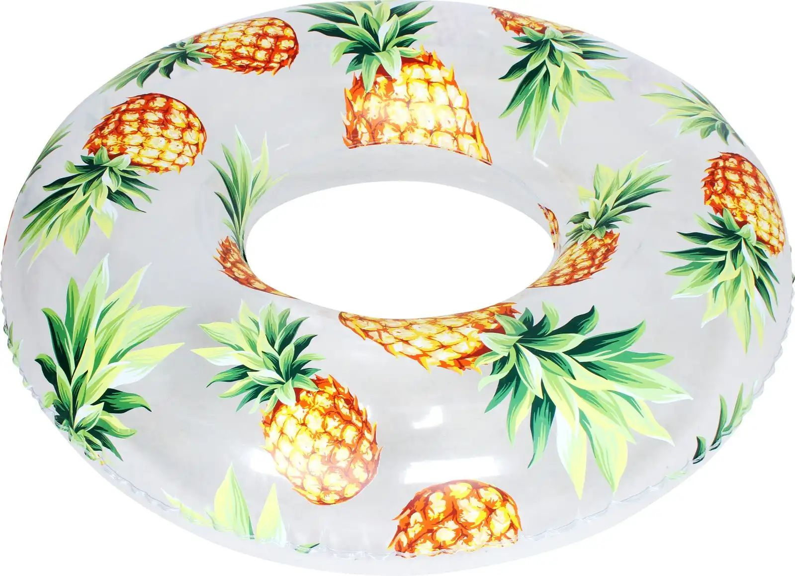 Airtime 90cm Ultra Clear Pineapple Fruit Swim Pool/Beach Floating Kids Ring Toy
