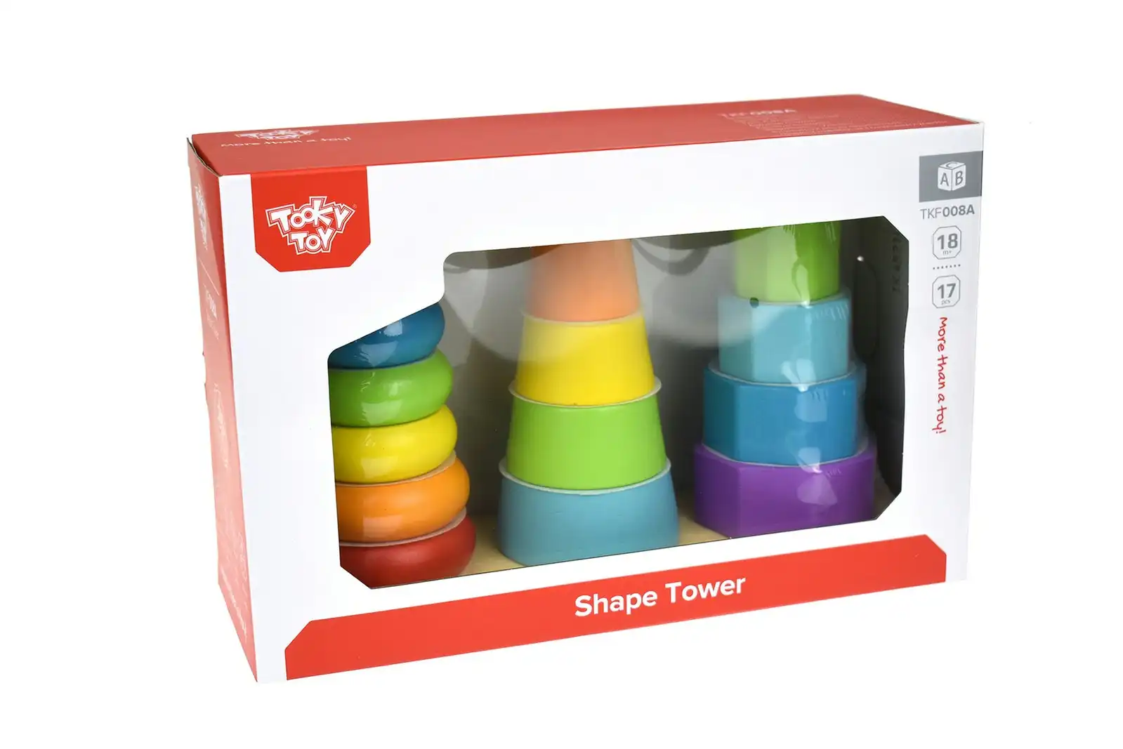 Tooky Toy Shape Stacking Toddlers/Children's Interactive Building Tower 18m+