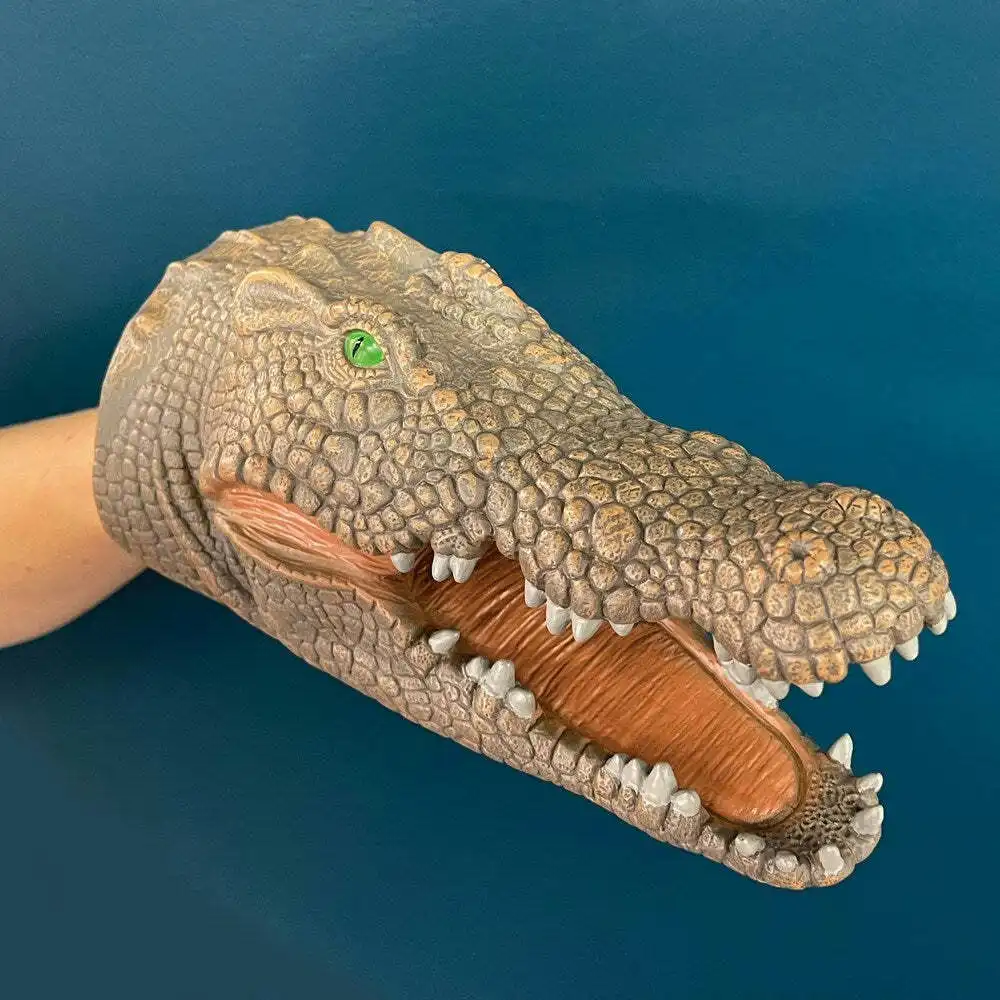 2x Johnco Crocodile Hand Puppet Role Play Fun Imaginative Kids/Toddler Toy 5y+