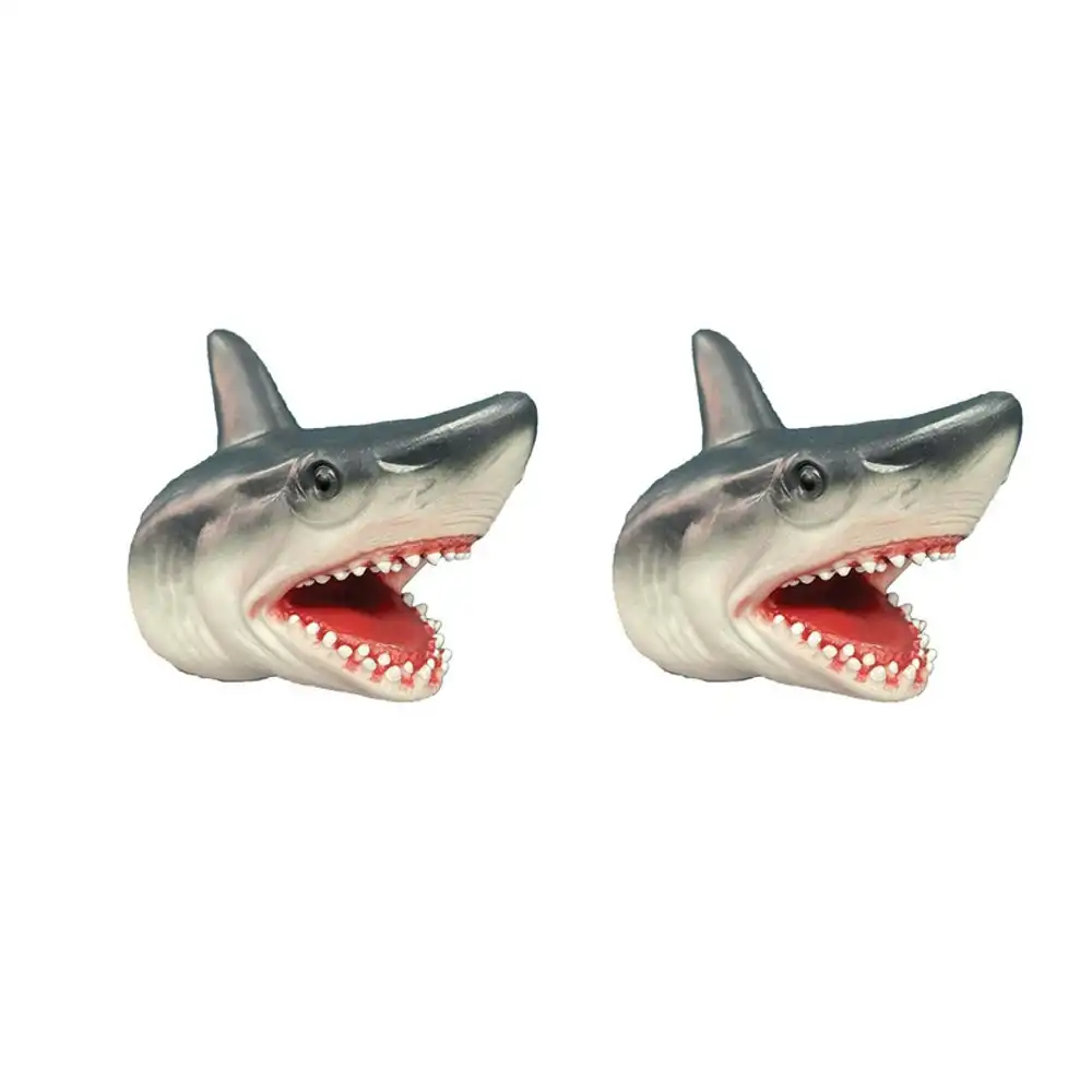 2x Johnco Shark Hand Puppet Role Play Imaginative Kids/Toddler Activity Toy 5y+
