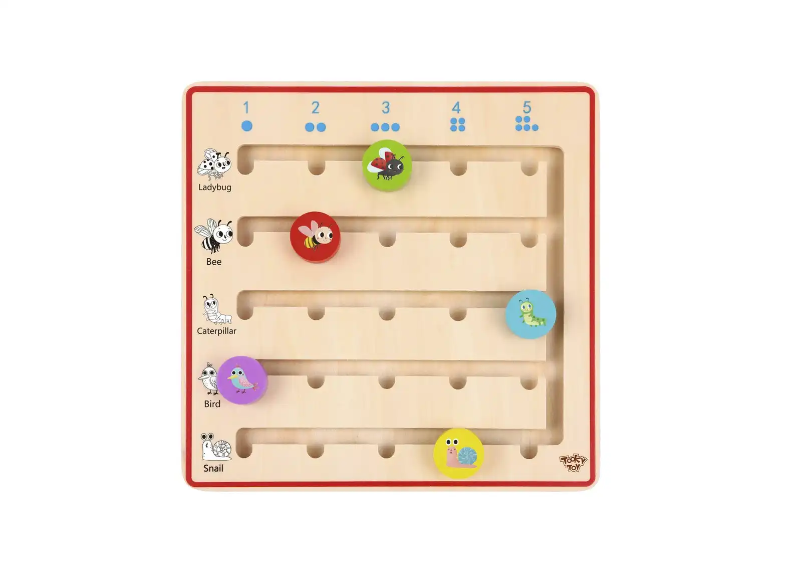 21pc Tooky Toy Wooden Counting Game Educational/Learning Activity Play Kids 3+