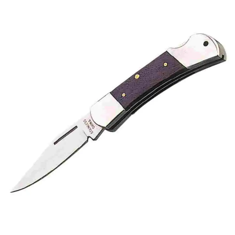 Whitby Knives Survival/Camping SS Pocket/Lock Knife Black Rosewood - 2.5'' Blade