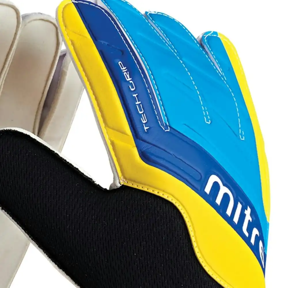 Mitre Magnetite Soccer/Football Sport Goalie Goalkeeper Gloves Pair Size 8 Cyan