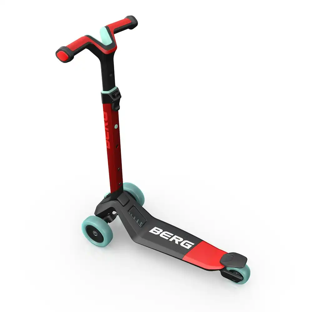 BERG Nexo Foldable Kids/Children's Ride On Push Scooter With Lights Red 2y+