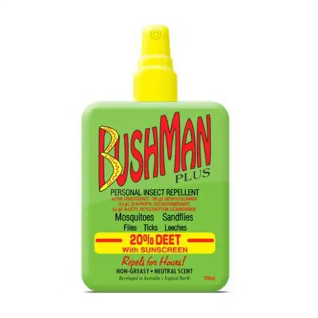 Bushman Plus 100ml Personal Insect Mosquito Repellent Pump Spray Bottle BP100P