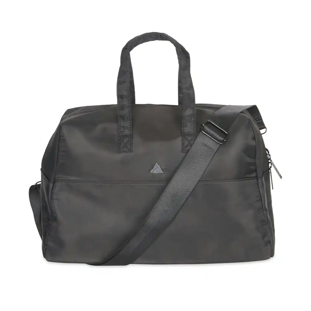 Travel Gear 25x39cm Women's Overnight Weekender Duffle Nylon Carry Bag Black