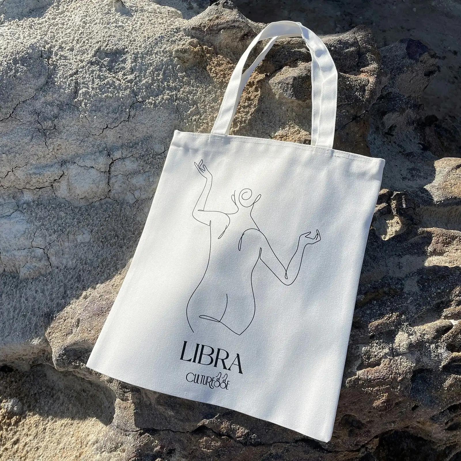 Culturesse She Is Libra Eco Zodiac 38cm Muse Tote Bag Women's Handbag White