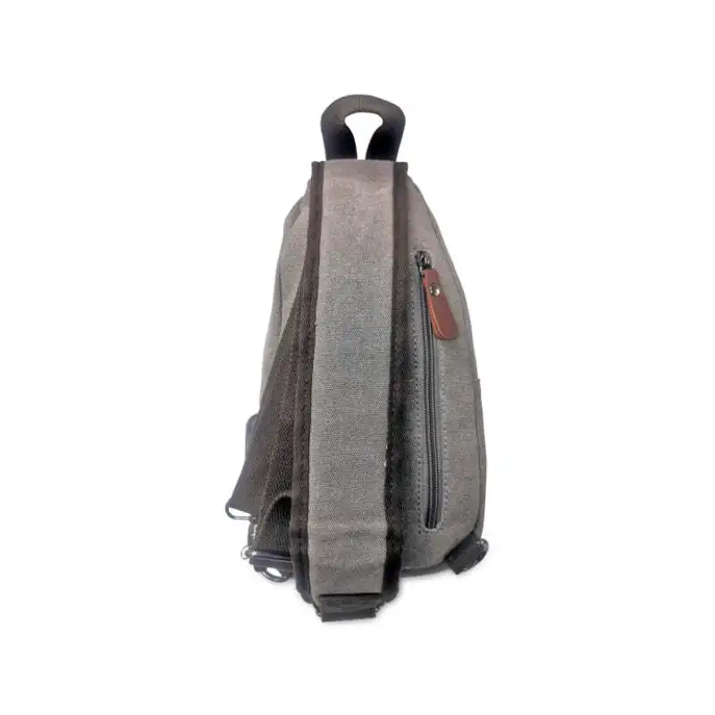 Men's Republic On the Go Portable Canvas Single Strap Sling Bag Backpack Grey