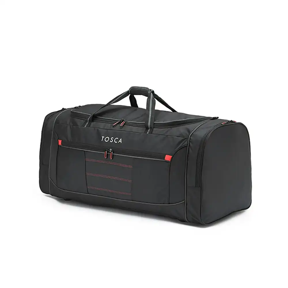Tosca Sports Jumbo Duffle/Weekender Multi Purpose Tote Bag 90x40x40cm Black/Red