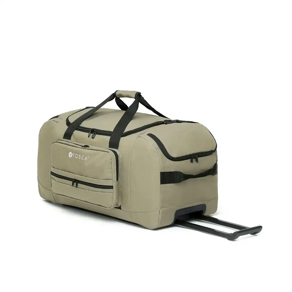 Tosca Medium Wheeled Duffle/Weekender Multi Purpose Tote Bag 75cm - Khaki