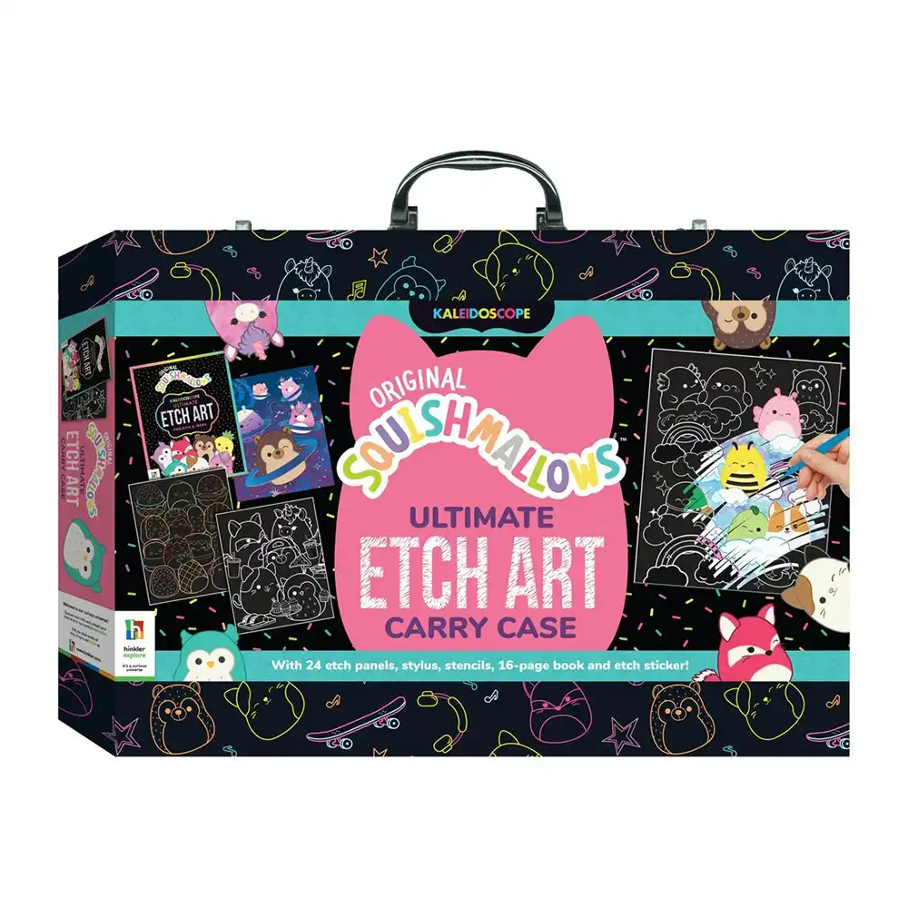 Kaleidoscope Etch Art Creations Squishmallows Carry Case Activity Craft Kit