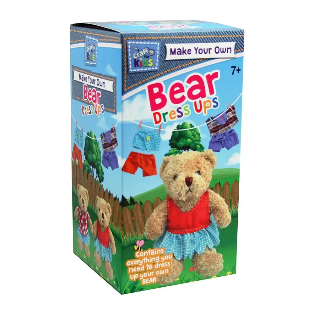 Craft for Kids Make Your Own Bear Dress Ups Set Children DIY Activity Kit 7y+