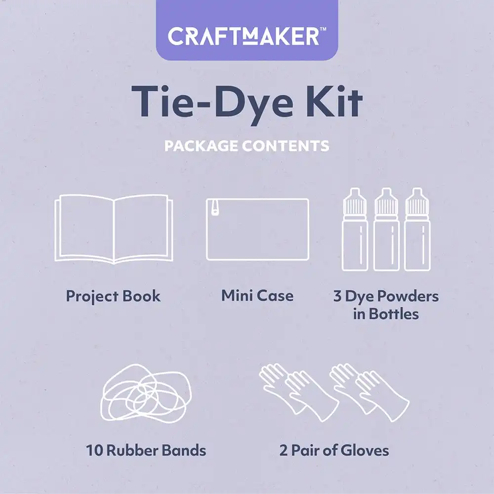Craft Maker Tie Dye Kit Classic Art/Craft Activity Set DIY Hobby Project