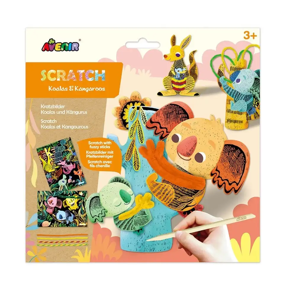 Avenir Scratch Koalas & Kangaroos Art/Craft Activity Kids/Children Fun Toy 3y+