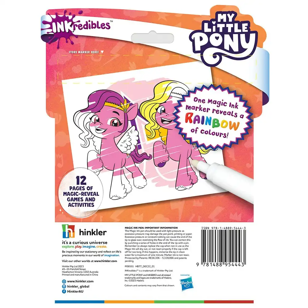 Inkredibles My Little Pony New Generation Magic Ink Activity Kit Kids Art 3y+