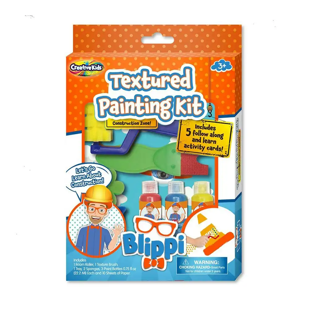 Creative Kids Blippi Textured Painting Kit Children Art Craft Play Fun Toy 3y+