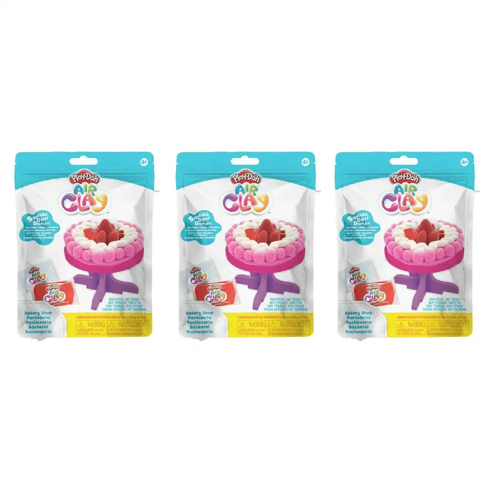 3x Play-Doh Air Clay Foodie Cakes Art Craft Play Creative Kids/Children Toy 4y+