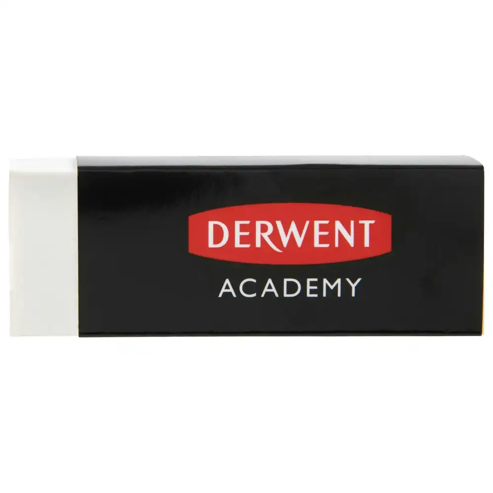 12x Derwent Academy Art Eraser For Graphic Pencils Hangsell 5.5x12x2cm White