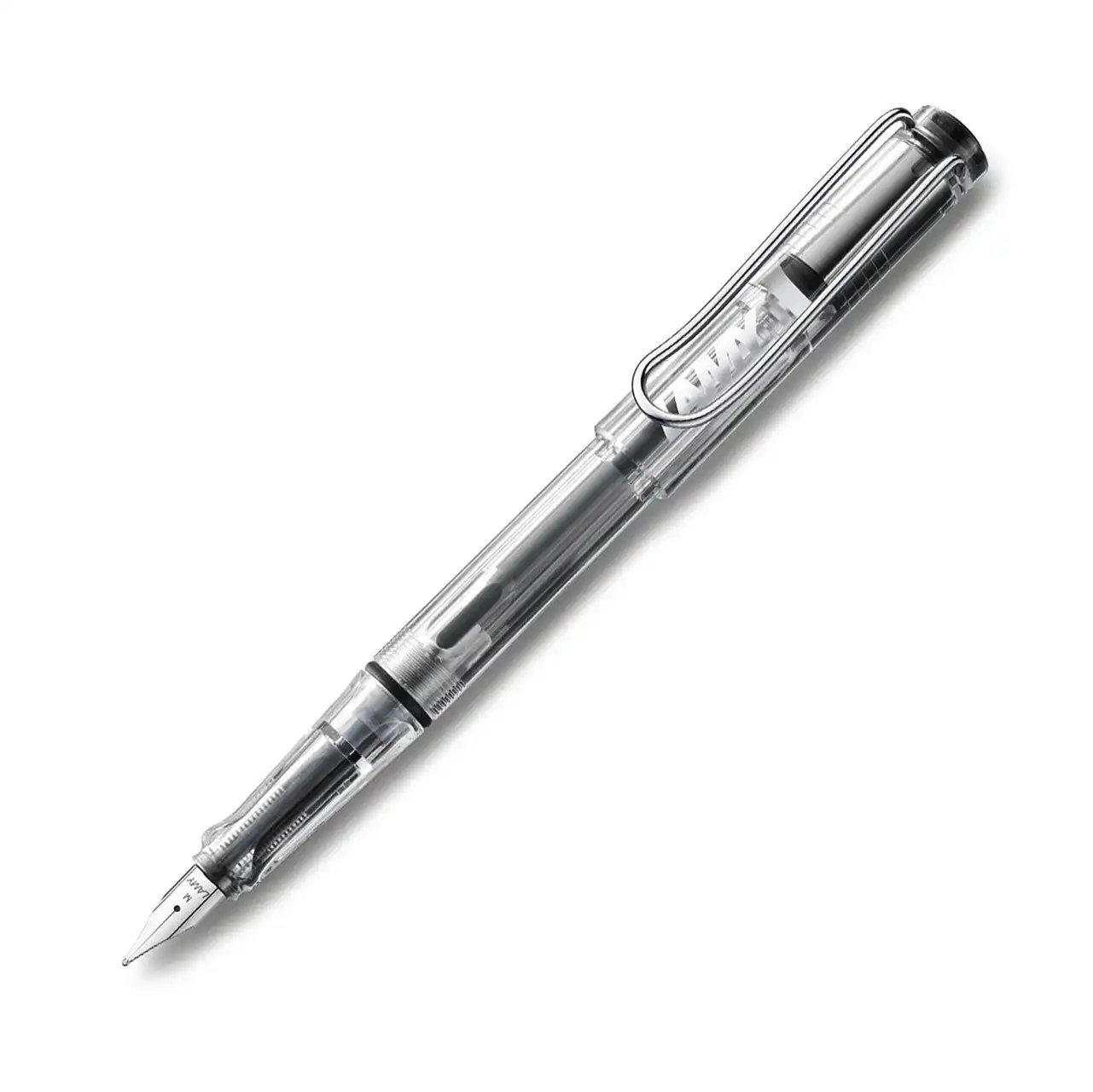 Lamy Safari Vista Non-Fade Plastic Polished Steel Nib Fountain Pen M Transparent