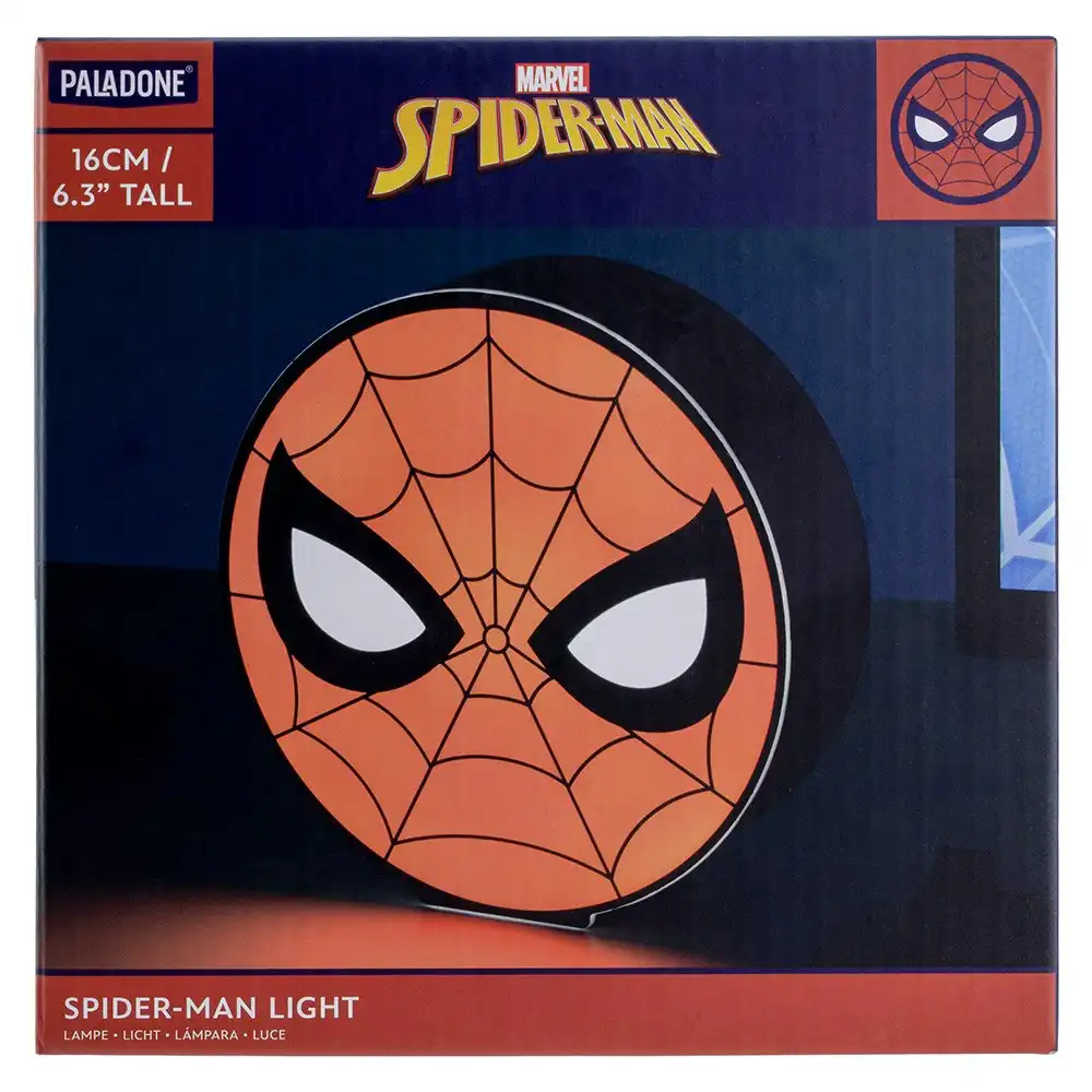 Paladone 16cm Spiderman Box Light Gift Kids/Children Bedside Table Night Lamp
