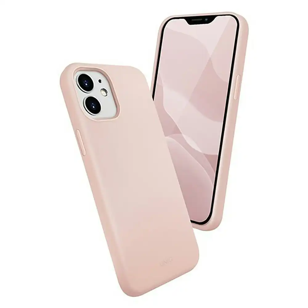 Uniq Lino Hue Silicone Armour Case Protective Cover For iPhone 12 mini Pink
