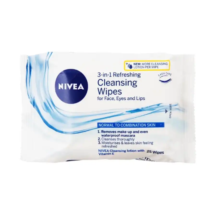 Nivea Vital Soft Cleansing Wipes - 25 Pack