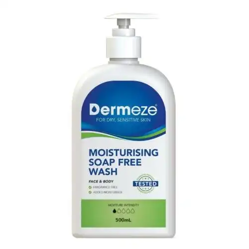 DermaVeen Dermeze Moisturising Soap Free Wash Bottle - 500ml