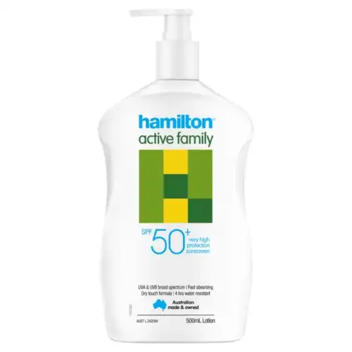 Hamilton Active Family Spf 50+ Sunscreen 500ml