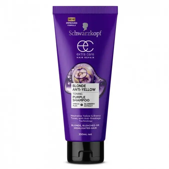 Schwarzkopf Extra Care Blonde Anti-yellow Toning Purple Shampoo 250ml