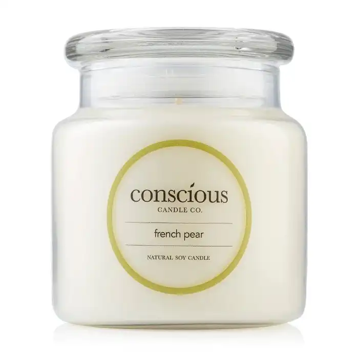 Conscious Candle French Pear Natural Soy Candle 510g