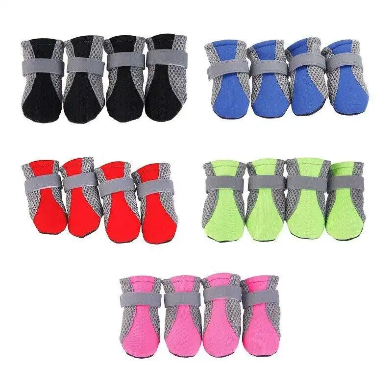 4PCS M Size Anti Slip Waterproof Protective Dog Shoes Rain Boots Pet Socks Booties
