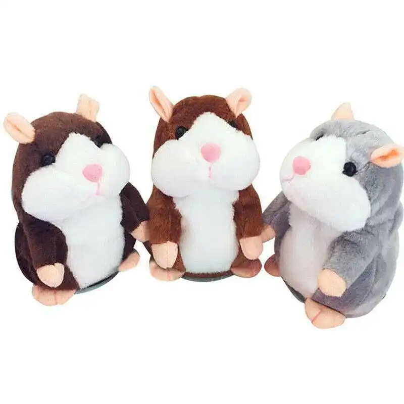 Talking Hamster Chat Mimicry Pet Record Hamster Doll Xmas Plush Toy Nod Mouse Au