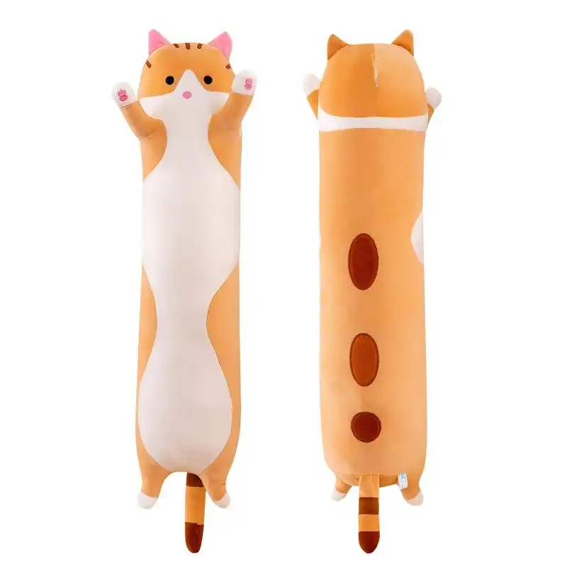 Soft Cute Plush Cat Cats Doll Stuffed Kitten Pillow Gift Cushion Toy For Kids Brown