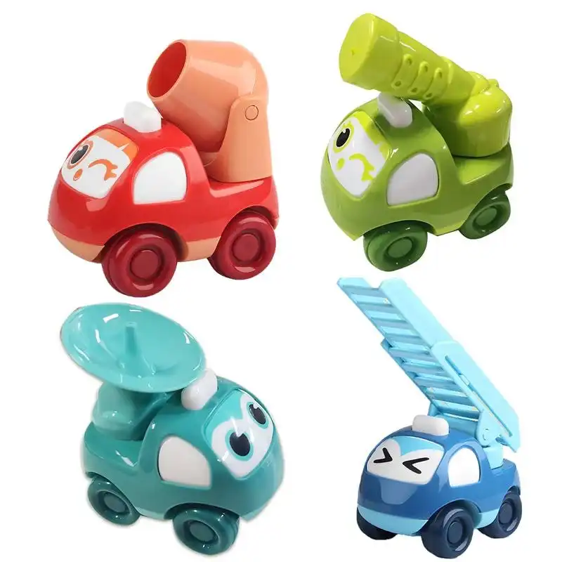 Inertia Train Toy Small Train Crash Resistant Cartoon Car Gifts for Children