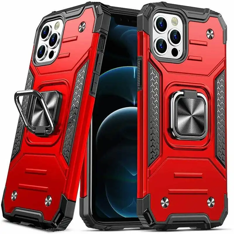 Red Case For iPhone 13 12 11 Pro Max XR X XS 7 8 PLUS Shockproof Rugged  Cover