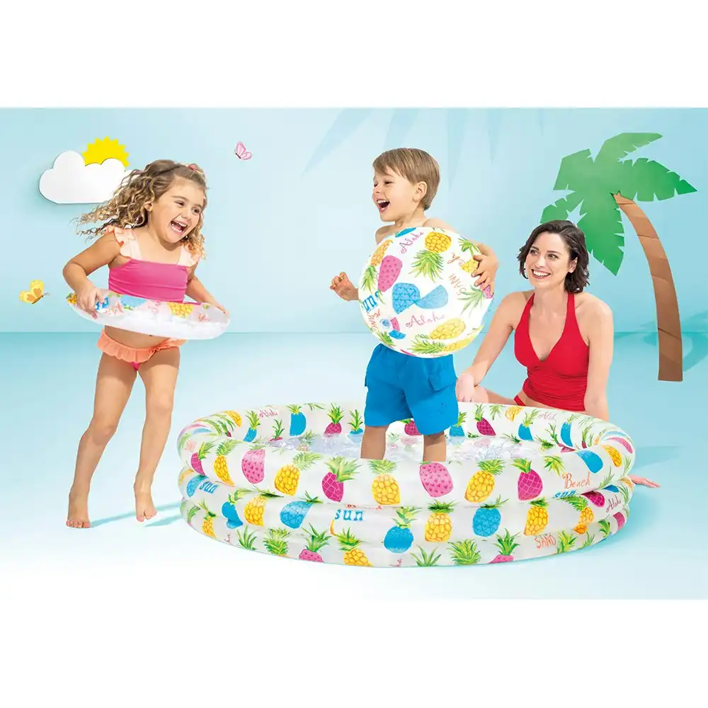 Intex Pineapple 1.32mx28cm Splash Swimming Pool Set Outdoor/Garden Kids Toy