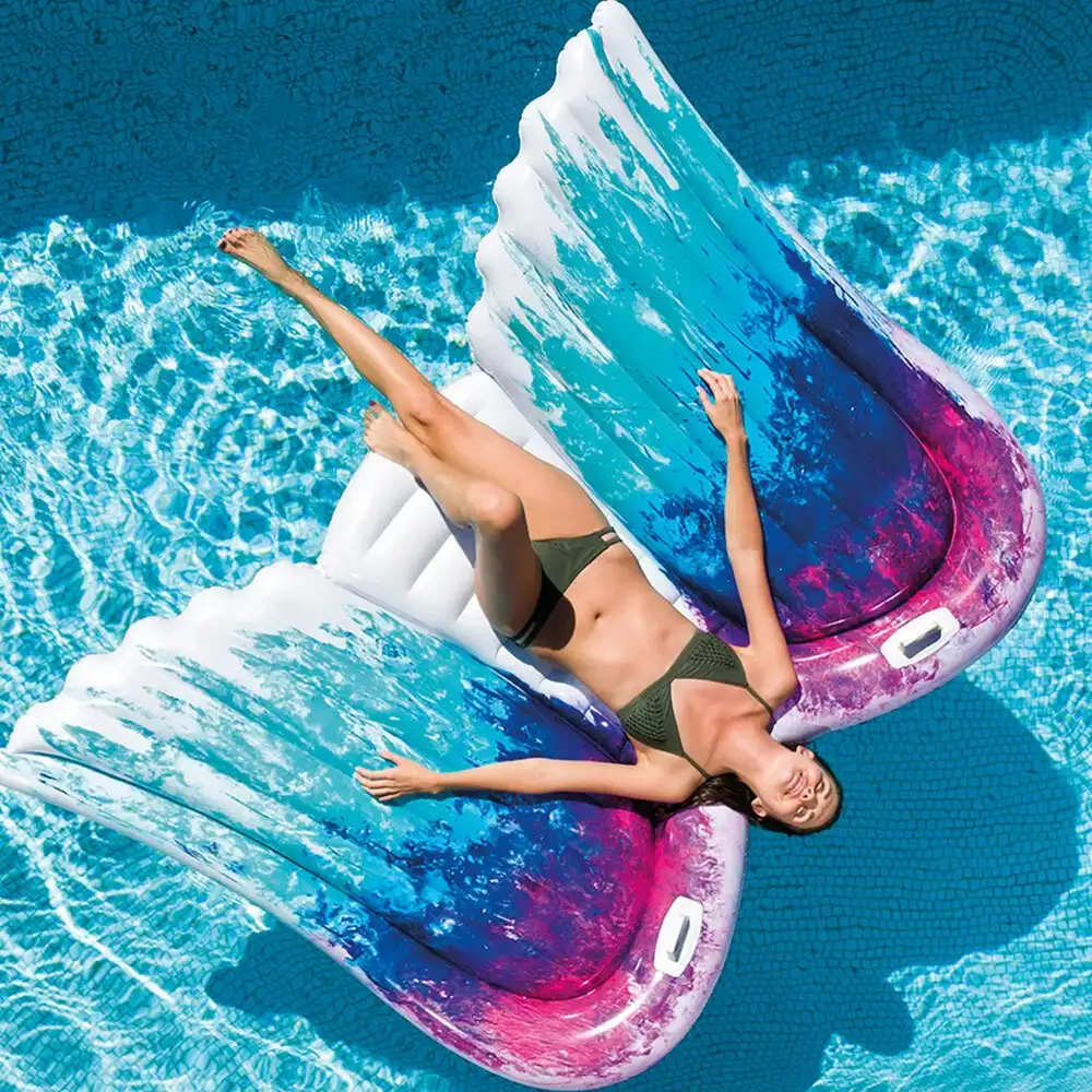Intex 2.51m Colette Miller Angel Wings Mat Inflatable Swimming Pool Float/Seat