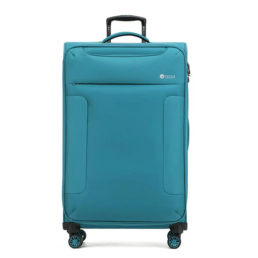 Tosca So-Lite 3.0 25"/29" Checked Trolley Luggage Suitcase Medium/Lg Teal