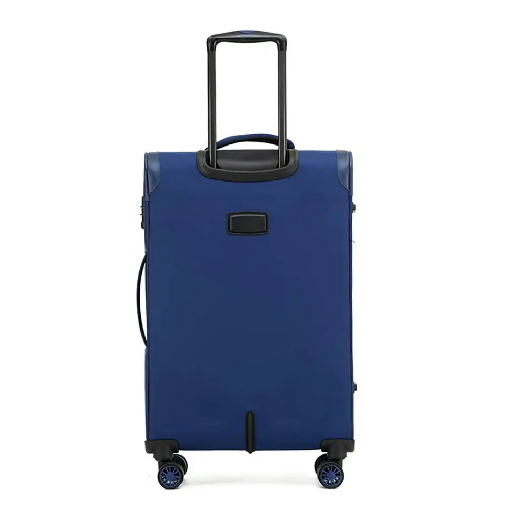 2pc Tosca So-Lite 3.0 25"/29" Checked Trolley Luggage Suitcase Md/Lg - Navy