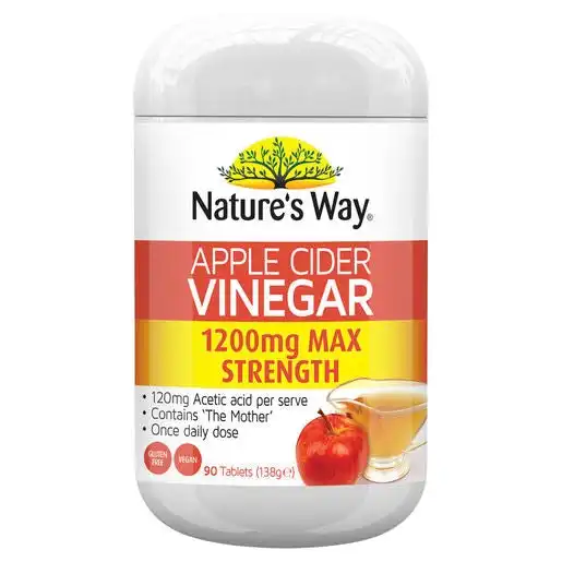 Natures Way Apple Cider Vinegar 1200Mg 90 Tabs