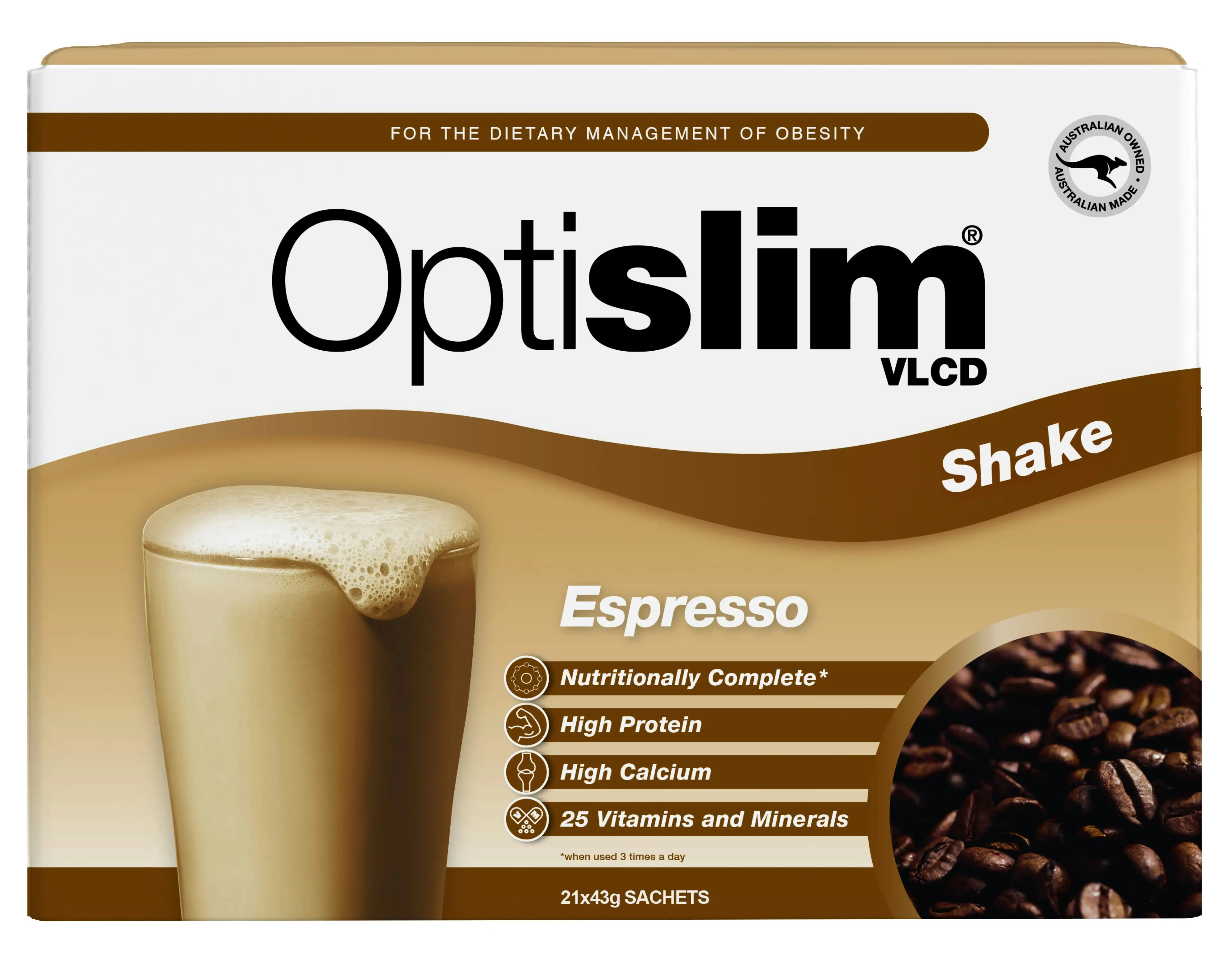 OptiSlim VLCD Shake Espresso 21X43g