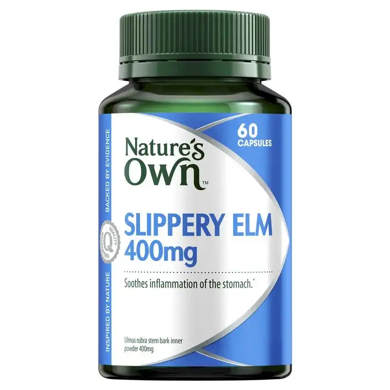 Natures Own Slippery Elm 400mg 60 Caps