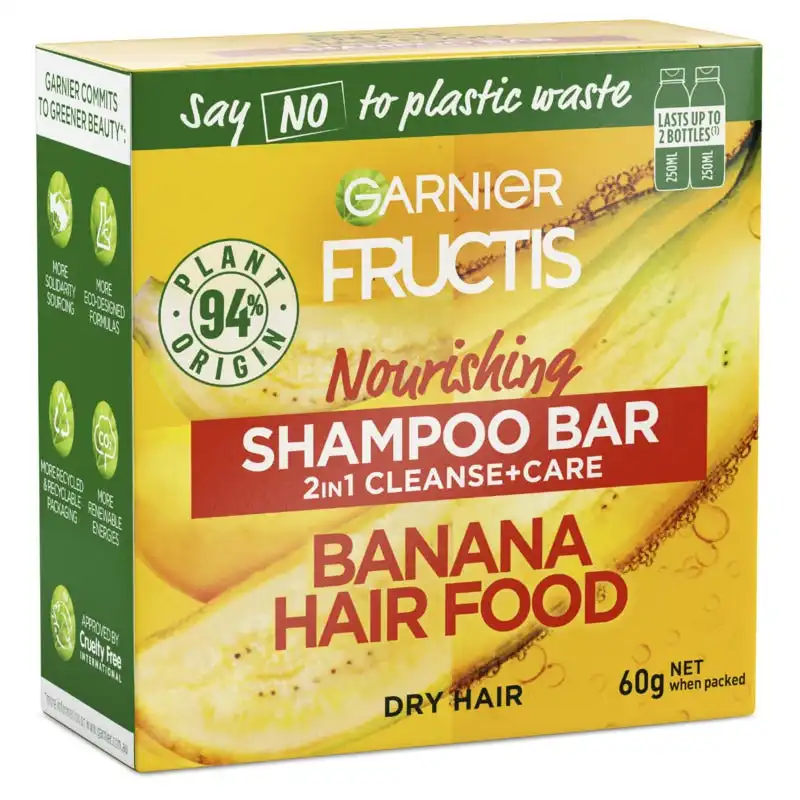Garnier Fructis Banana Hair Food 2in1 Shampoo Bar 60g