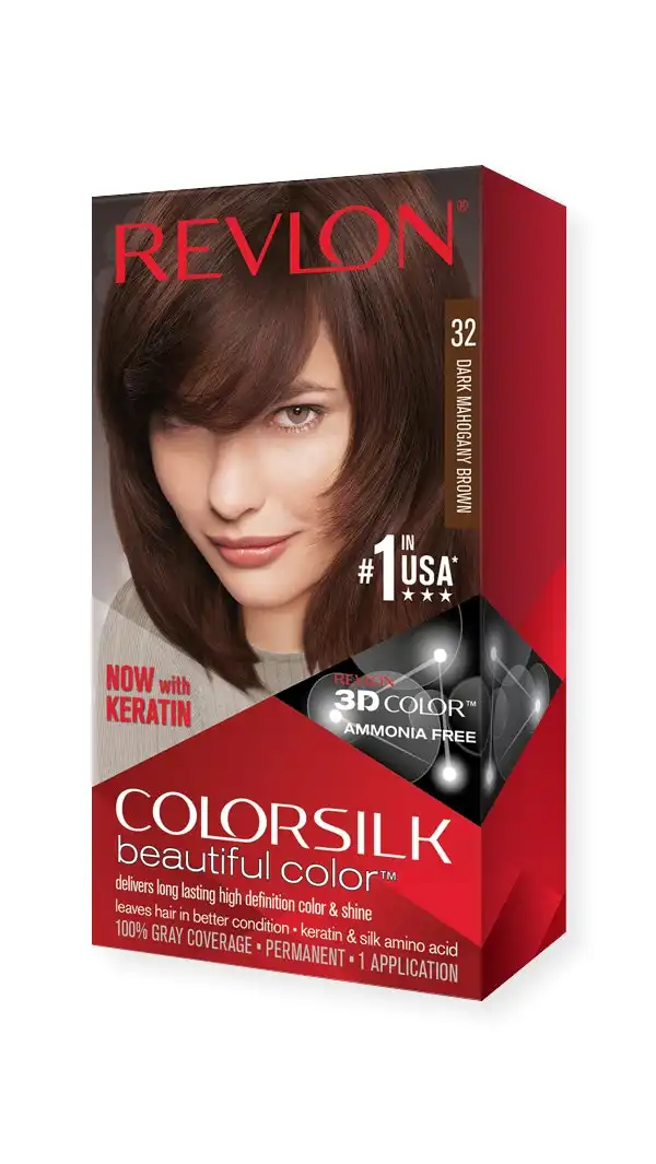 Revlon ColorSilk Beautiful Color 32 Dark Mahogany Brown